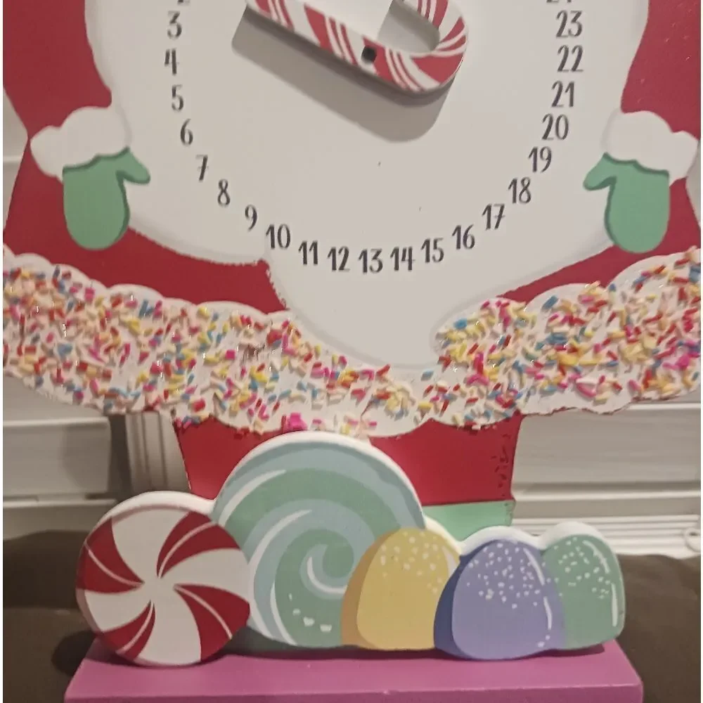 Santa with Sprinkles 24 Days To Christmas Countdown Decoration
